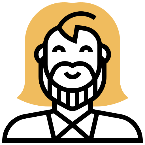 Beard hair people mustache icon