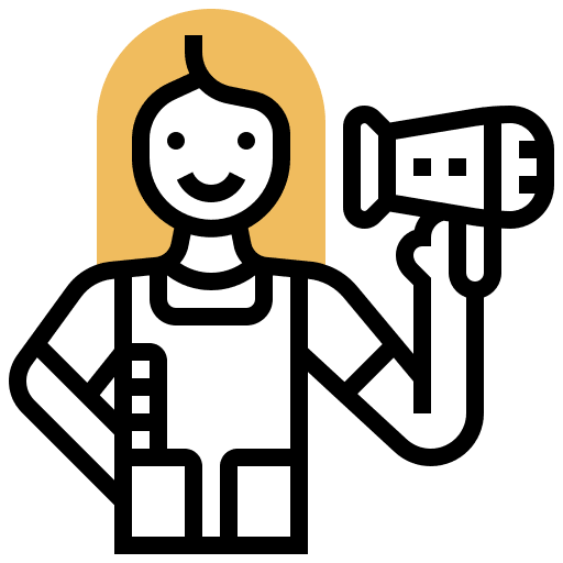 Hairdresser user professions and jobs hairdresser icon