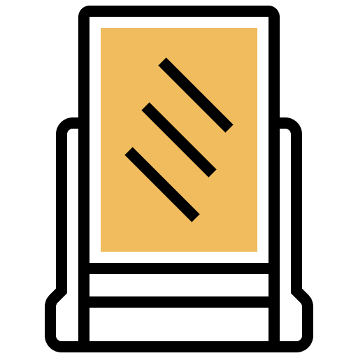 Mirror beauty salon reflective icon