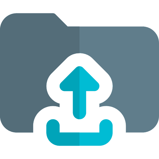 Upload export folder button icon