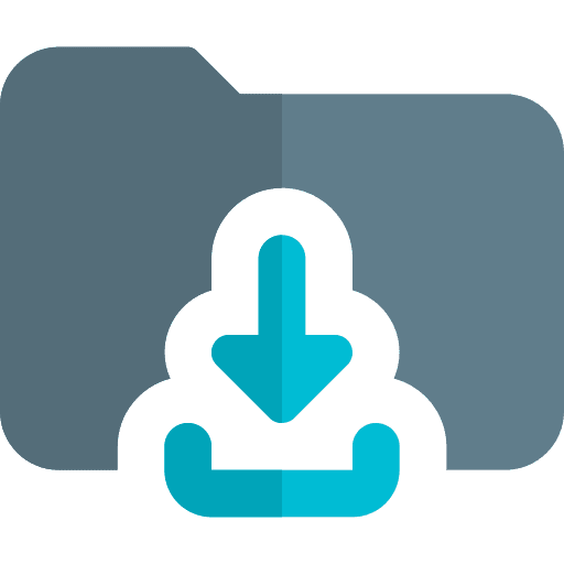 Download downloading arrow save file icon