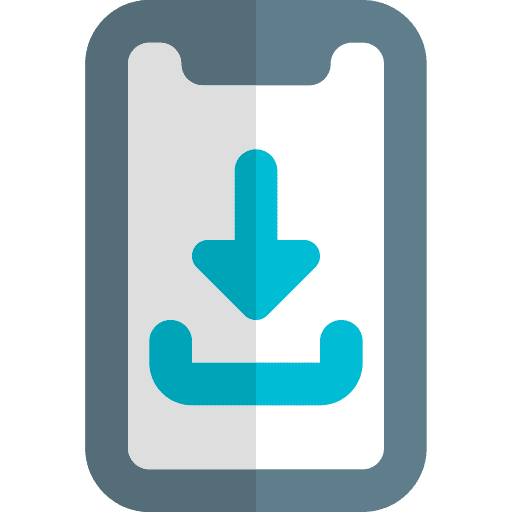 Download downloading multimedia direction icon