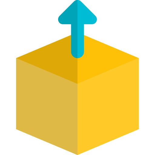 Export package up arrow sign icon