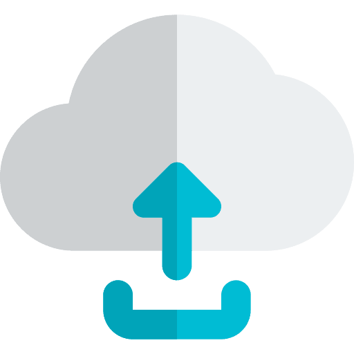 Storage data cloud computing upload icon