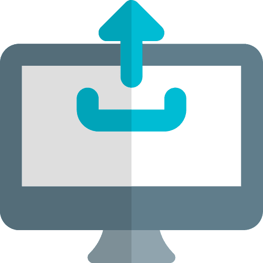 Upload data transfer computer icon