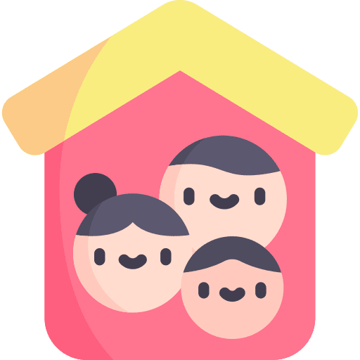 Family family girl stay home icon