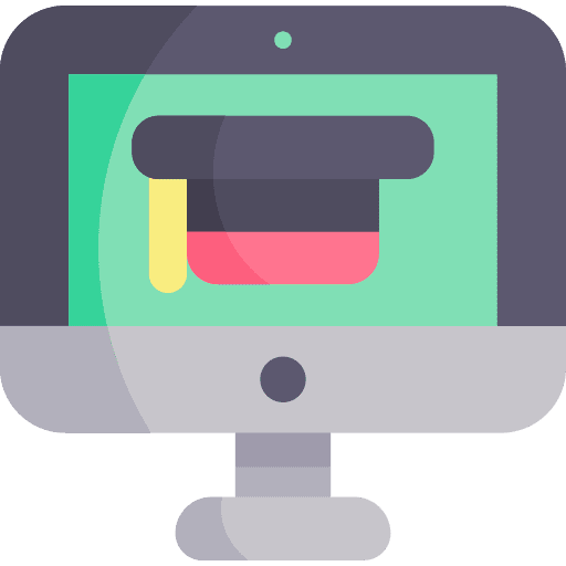 Elearning internet education online class icon