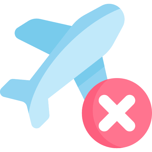 No flight no flight travel aeroplane icon