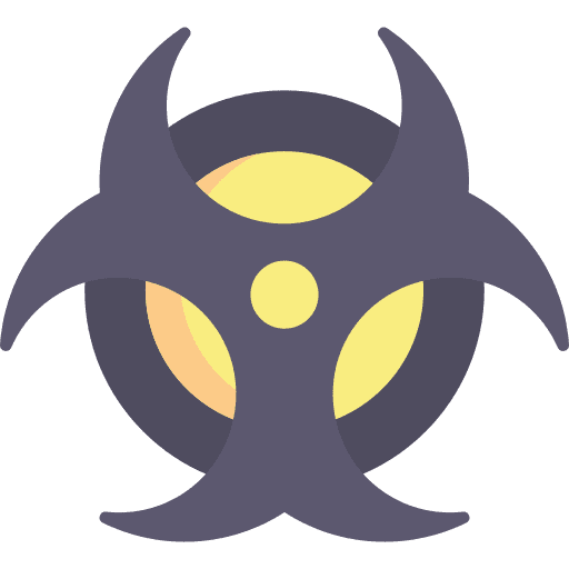 Biohazard nature hazard sign dangerous icon