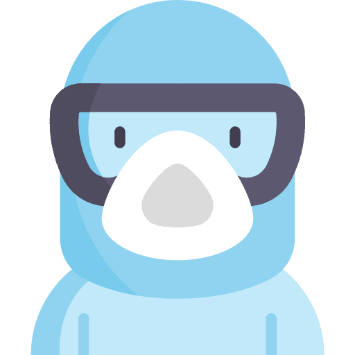 Protective wear medical protection suit icon