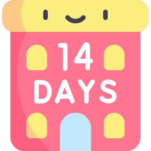 Quarantine 14 days house icon