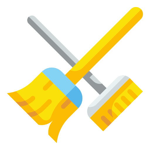 Broom brushes brush washing icon