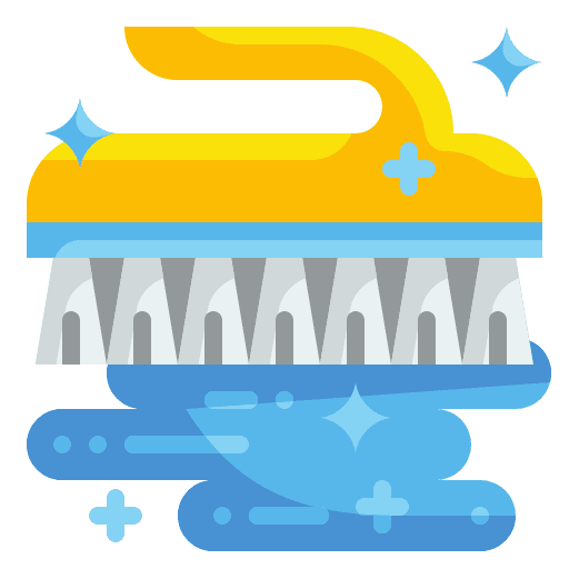 Brush wash broom clean icon