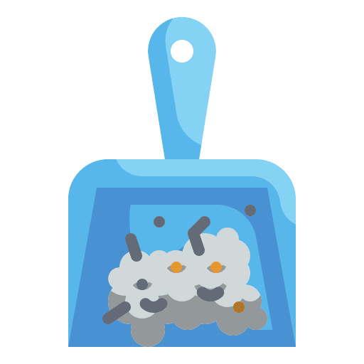 Dustpan hygiene sweep cleaner icon