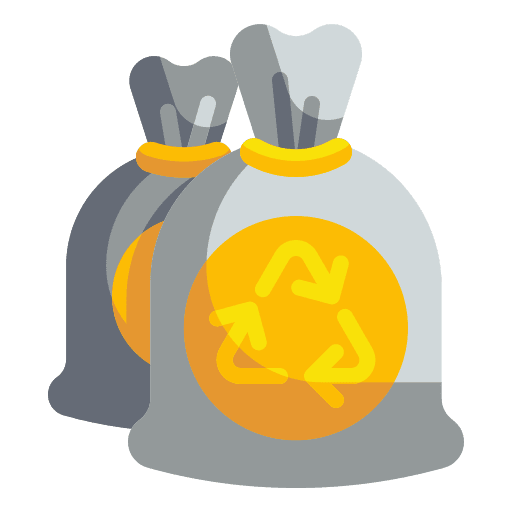 Garbage bag garbage interface basket icon