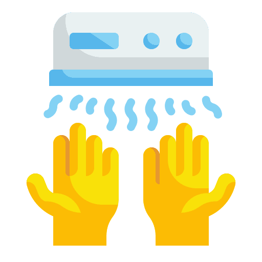 Hand dryer electronics bathroom hands and gestures icon