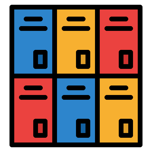 Locker academic storage study icon