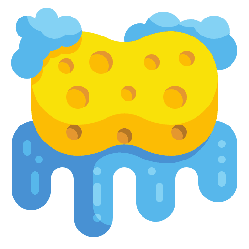 Sponge furniture and household housekeeping sponge icon