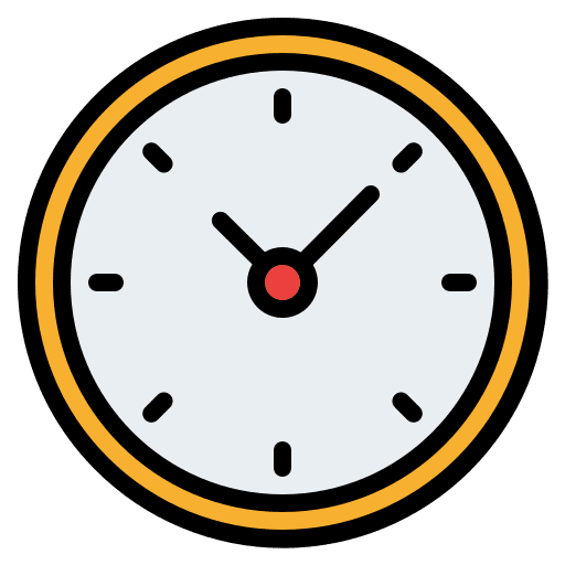 Clock college classroom clock icon