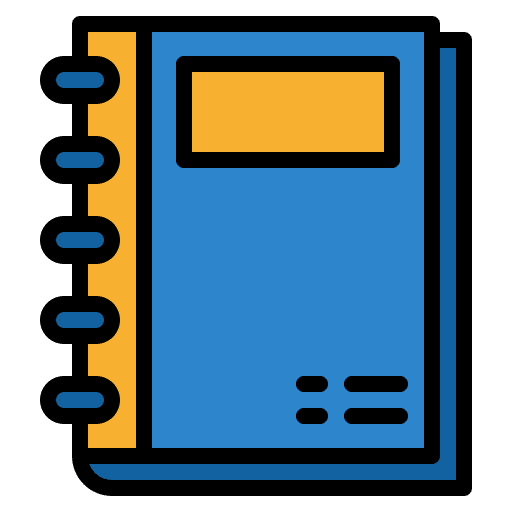 Notebook academic journal school icon
