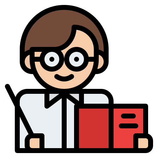 Teacher education person training icon