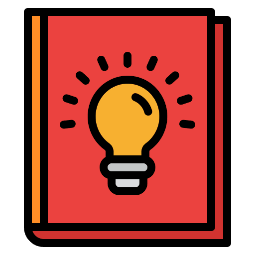 Educational book inspiration idea book icon