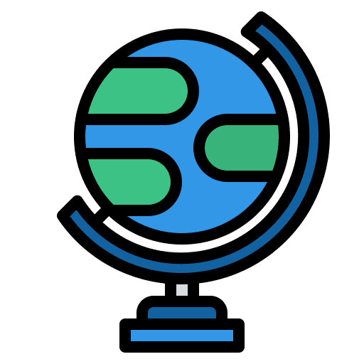 Globe education geography school icon