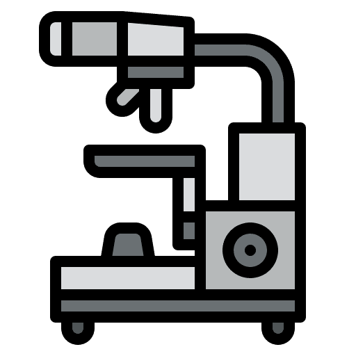 Microscope education study academic icon