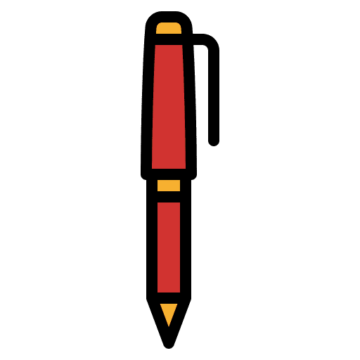Pen office material education school icon