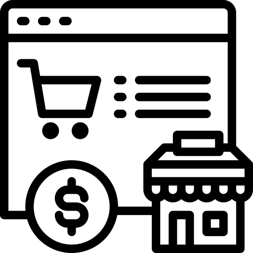 Ecommerce online shopping money ecommerce icon