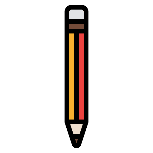 Pencil school back to school stationery icon