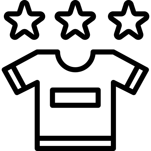 Rating shirt stars review icon