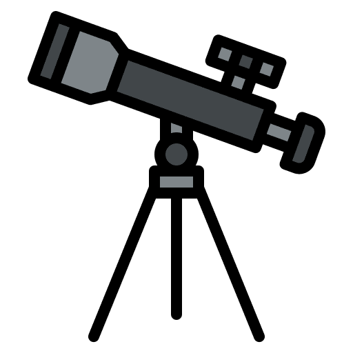 Telescope school observation learning icon