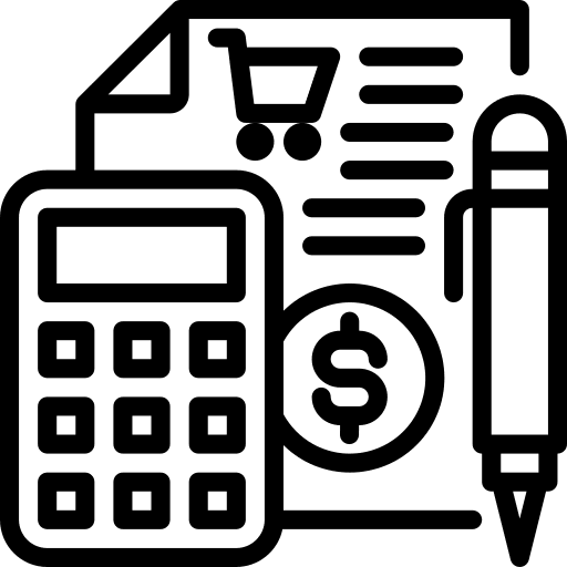 Accounting calculator accounting money icon