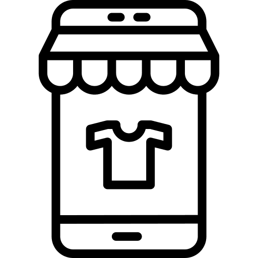 Mobile shop mobile phone mobile shop shirt icon