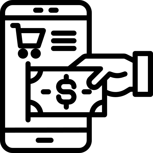 Payment online shopping mobile phone pay icon