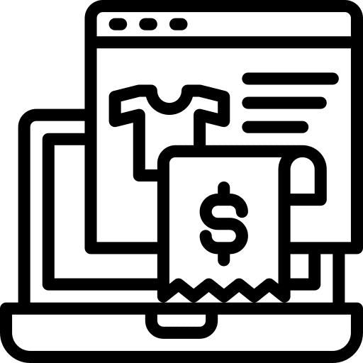 Receipt invoice commerce and shopping bill icon