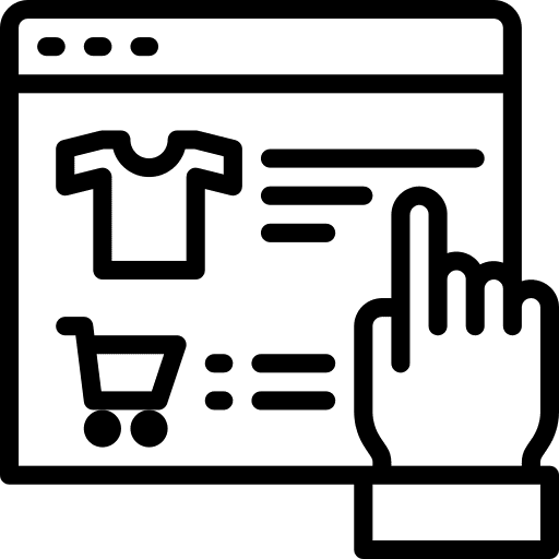 Shopping online shop ecommerce cart icon