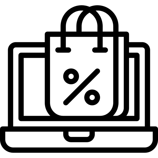 Sale online shop bag commerce and shopping icon