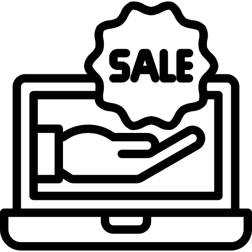 Sale sale online shopping online shop icon