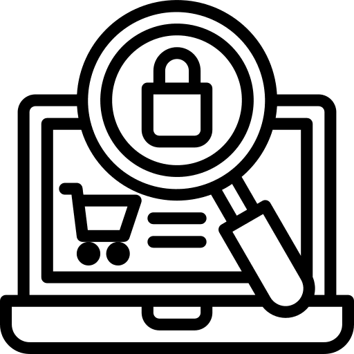 Search online shopping commerce and shopping cart icon