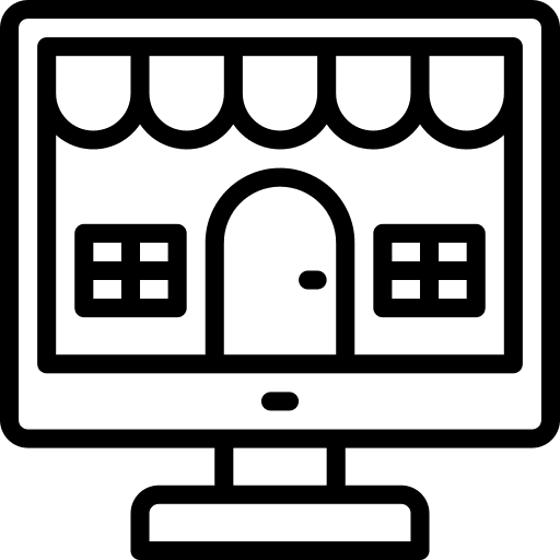 Online shop shopping store ecommerce online shop icon