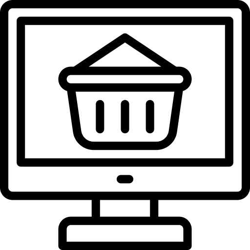 Shopping basket webpage commerce and shopping shopping basket icon