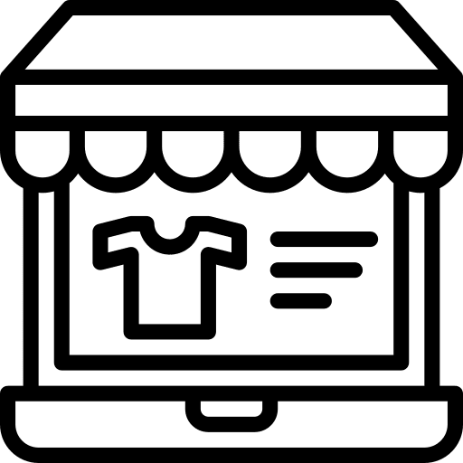 Shopping store market ecommerce shopping store icon