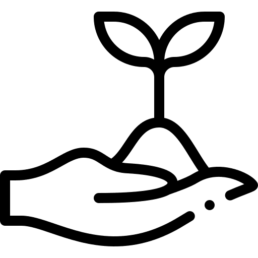 Sprout plant responsability farming and gardening icon