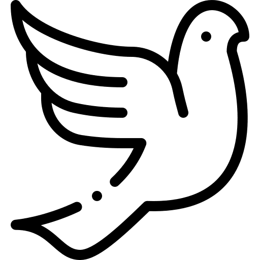 Dove fly wedding bird icon