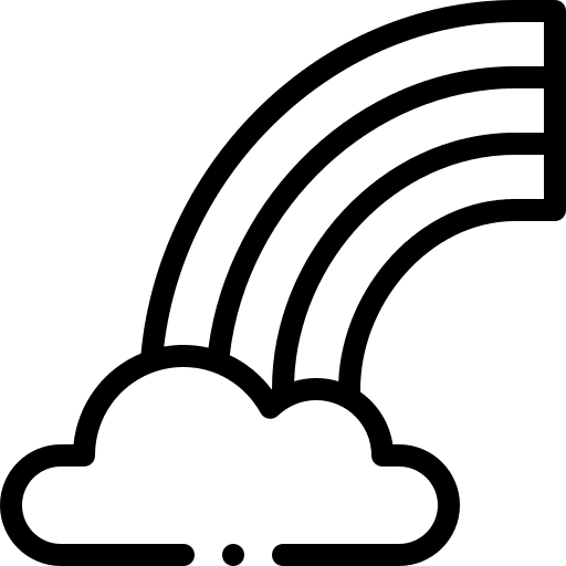 Rainbow cloud weather nature icon