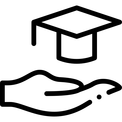 Scholarship scholarship education hand icon