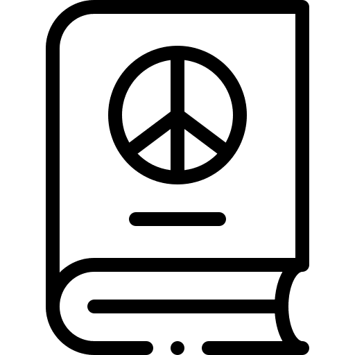 Book hippie learning knowledge icon