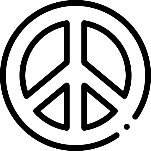 Peace love shapes and symbols symbol icon